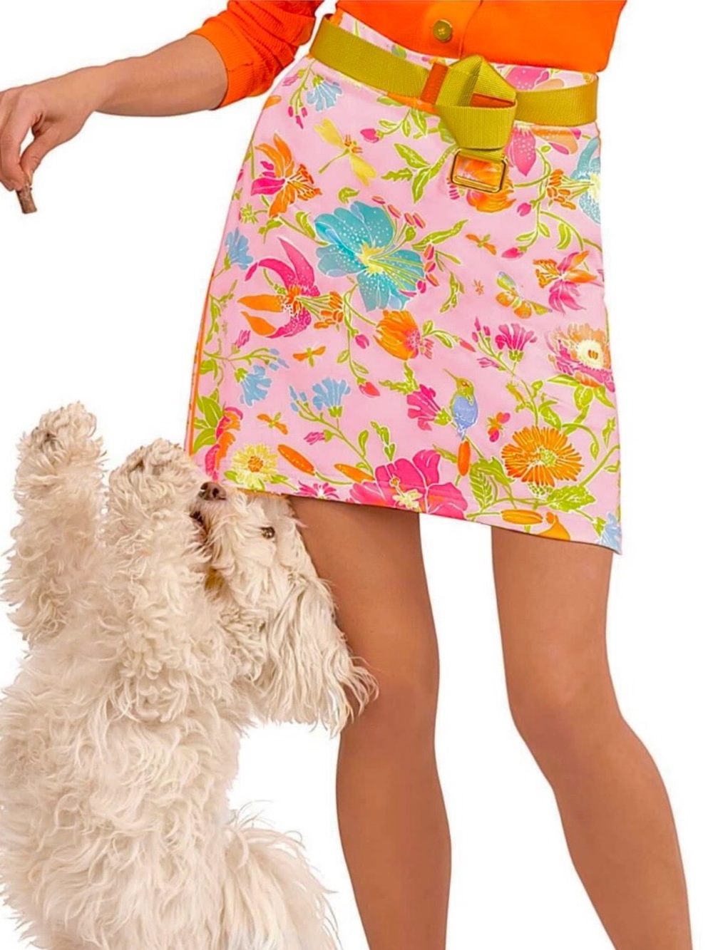 Gretchen Scott Lilly Prep Hummingbird Floral Jersey Skippy Skort~Birds & Bees ~M